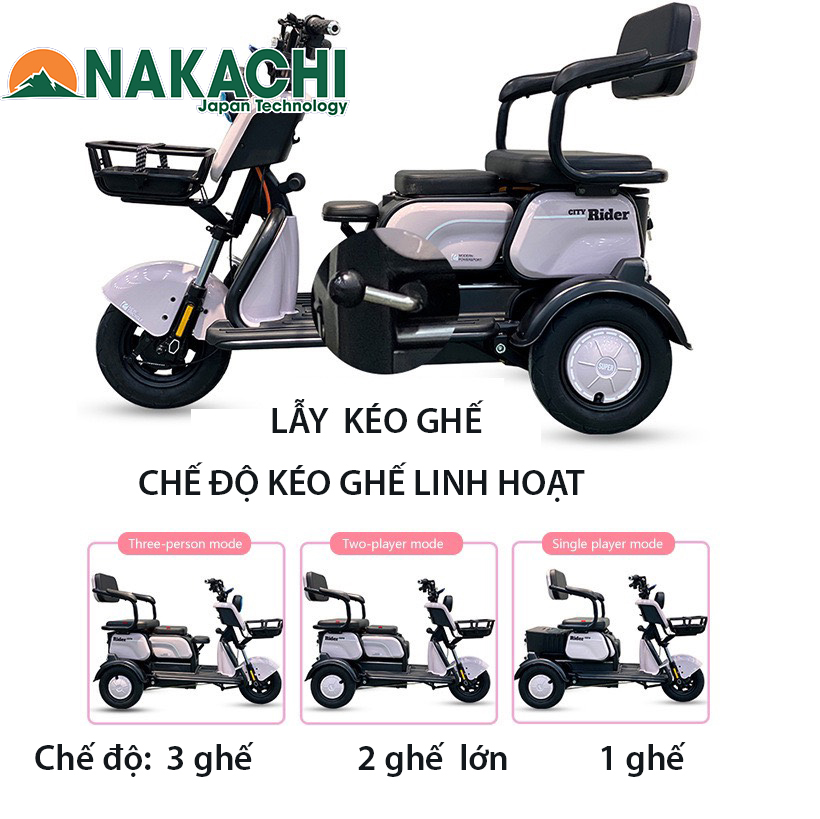 chế đọ ghế ngồi của xe điện 3 bánh